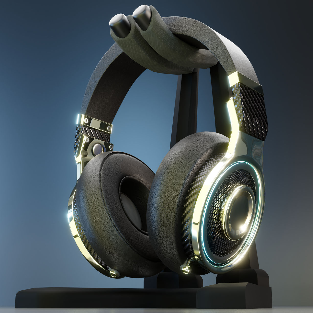 Wizualizacja biżuterii z diamentami obracająca się na czarnym aksamicie z blaskiem